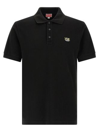 Kenzo Black Embroidered Polo T-Shirt