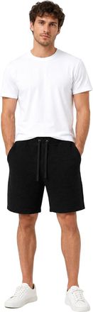 Emporio Armani Mens Shorts Embossed Jersey Black Polyamide