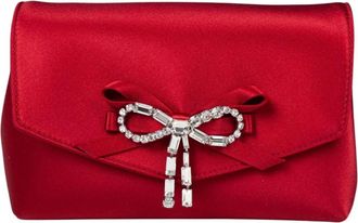 Jimmy Choo London Tassen, Dames, Rood, ONE Size, Satijn, Soft Bow Mini Bag