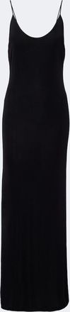 Saint Laurent Cassandre chain-detail maxi dress