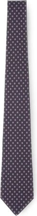 Kiton patterned silk tie - Grey