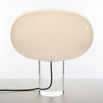 Brightech Callisto 11 White Glossy Glass Integrated LED Table Lamp with Dimmable Knob at Nordstrom