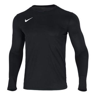 Nike Mens Nike Solid Color Logo Athleisure Casual Sports Long Sleeves Black T-Shirt BV6707-010