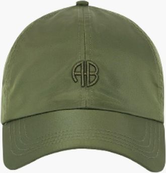 Anine Bing Jeremy Nylon AB Baseball Cap in Army Green at Nordstrom