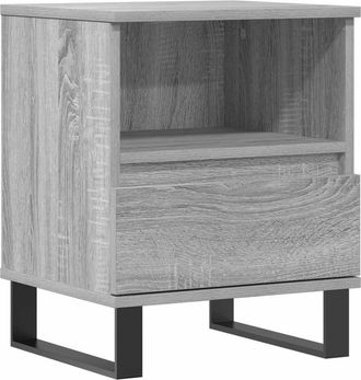 vidaXL Vidaxl - Mesita De Noche Madera De Ingenier&iacute;a Gris Sonoma 40x35x50 Cm