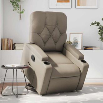 vidaXL Vidaxl - Sill&oacute;n Reclinable Elevable Cuero Artificial Color Capuchino