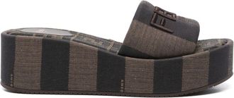 Fendi Fendi Sunshine platform slides - women - Rubber - 42 - Brown