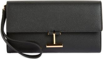 Tom Ford Tara Leather Wristlet in Black at Nordstrom