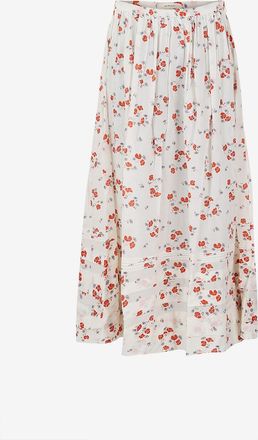 D&ocirc;en Midirock aus gebl&uuml;mtem Voile Marcie Poppy Field