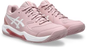 Asics Tennisschuh ASICS GEL-DEDICATE 8 CLAY, Damen, Gr. 37,5, morganite, wei&szlig;, Textil, Schuhe Tennisschuh, Sandplatzschuhe f&uuml;r Aschepl&auml;tze