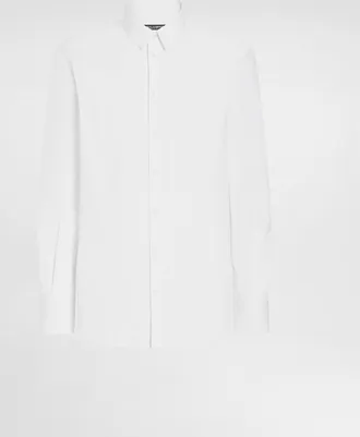 Dolce & Gabbana Stretch Poplin Gold-fit Shirt - Man Shirts White 40