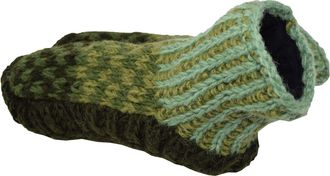 Gheri Womens Handknitted Fleece Lined Wool Ankle Slipper Socks J