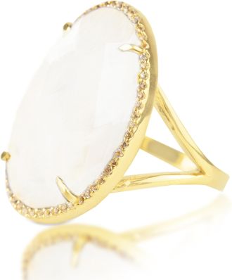 MAX + STONE 18k Gold Over Sterling Silver 16 Ct. Birthstone Rings with White Topaz Accents