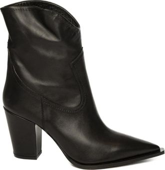 Albano Enkellaars - Dames - Cowboylaarzen - Zwart - 39 EU - Leer - Schoenen