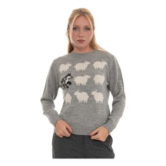 Max Mara Jersey de cuello redondo Wkdnitra - Knitwear - Mujer - Gris - XL