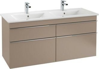 Villeroy & Boch Mueble De Ba&ntilde;o, 1253 X 590 X 502 Mm, Modelo Suspendido, En Madera Gris Brillante