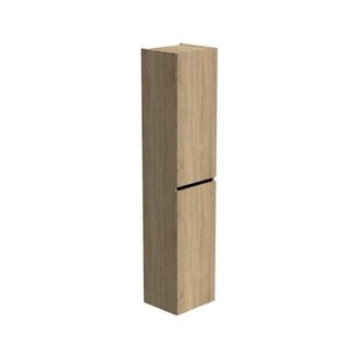 Thebalux hoge kast 165x35x29 2x dichte deur 1x greeplijst mat zwart links draaiend t.b.v. Type 1/3/5/9