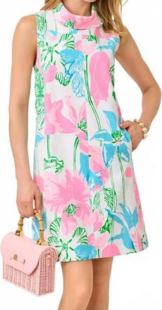 Lilly Pulitzer Payson Shift Dress In Resort White Oversized Viney Liney