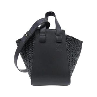 Loewe Pre-owned Hammock Compact Calf Lamb Shoulder Bag - Dames - Vintage Handtas - Zwart - ONE Size - Leer - Vintage