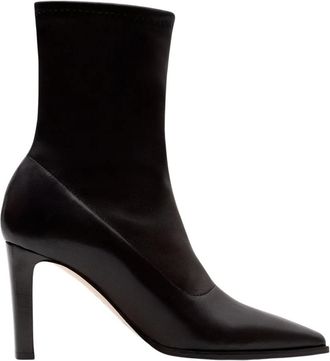 Parall&egrave;le Alva Enkellaars - Dames - Laarzen met Hak - Bruin - 39 1/2 EU - Leer - Schoenen