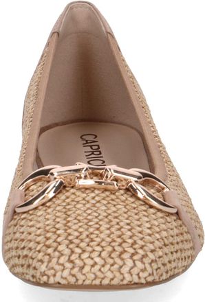 Caprice Ballerina CAPRICE, Damen, Gr. 37, camel, Leder, Textil, Basic, Schuhe Ballerina