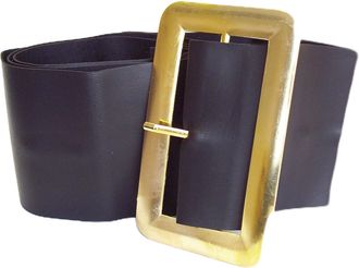 Generic Santa Claus Costume Belt for Adults - Black Adjustable Christmas Belt with Large Buckle