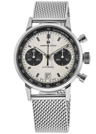 Hamilton American Classic INTRA-MATIC AUTO White Chronograph Dial Mens Watch H38416111