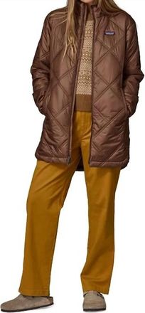 Patagonia Pine Bank Insulated Parka Jacket In Molasses Brown