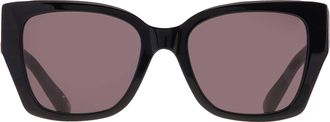 Balenciaga Grey Square Ladies Sunglasses BB0474S 001 55