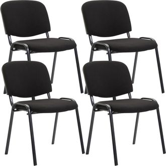 Clp Clp - Set De 4 Sillas De Reuniones Ken En Tela Negro