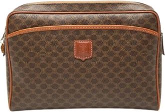 Celine Pre-owned Canvas Clutch - Dames - Vintage Clutch - Bruin - ONE Size - Leer - Vintage