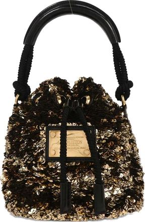Louis Vuitton 2019 mini Noe Rococo All sequin buckle bag - Goud