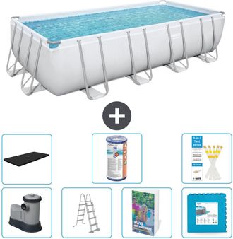 Bestway Piscina Bestway Power Steel Rectangular - 549x274x122 Cm - 8-piezas S602