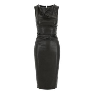 Patrizia Pepe Vestido midi drapeado - Dresses - Mujer - Negro - S