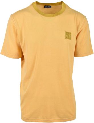 Diesel Katoenen T-shirt - Heren - T-shirts - Geel - S - Katoen - Tops
