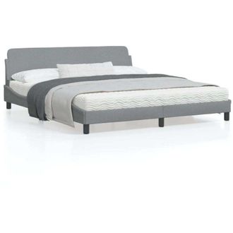 vidaXL Vidaxl - Giroletto senza Materasso Grigio Chiaro 180x200 cm Tessuto