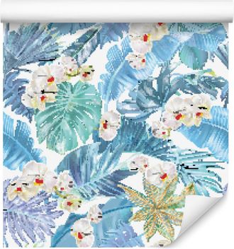 OEM Carta Da Parati Con Foglie E Fiori Di Magnolia Per Soggiorno E Camera Da Letto, 50x1000 Cm
