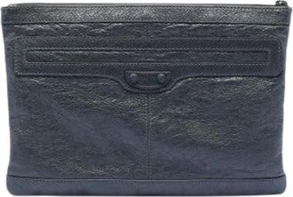 Balenciaga Pre-owned Clutch - Dames - Vintage Clutch - Zwart - ONE Size - Leer - Vintage