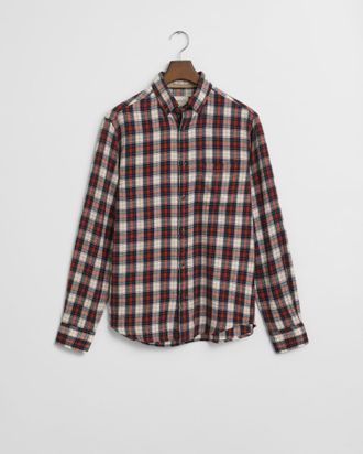 GANT Karohemd GANT REG WINDBLOWN FLANNEL CHECK SHIRT, Herren, Gr. XXL, N-Gr, modern rust, Web, Obermaterial: 100% Baumwolle, gemustert, kariert, mehrfarbig