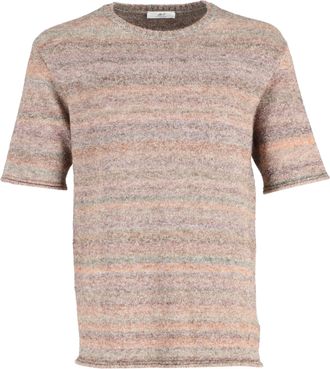 Mr P. Mr. P. Surplus Boucl&eacute;-gebreid T-shirt in veelkleurige acryl