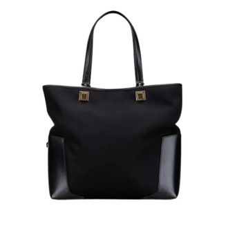 Ferragamo Pre-owned Tote Bags, female, Black, Size: ONE SIZE Pre-owned Nylon Shoulder Bag