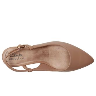 Clarks Kepley Lane Pump Warm Beige Leather 26180007 Womens