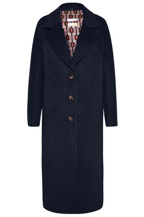 Bugatti Kurzmantel BUGATTI, Damen, Gr. 36, blau (marine), 40% Polyacryl, 35% Polyester, 20% Wolle, 5% sonstige Fasern, unifarben, regular fit, normaler Saum, 