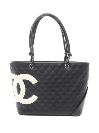Chanel 2004-2005 large Cambon tote bag - Black