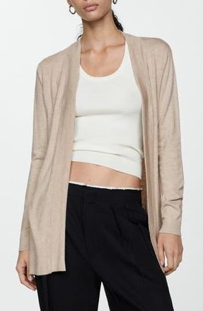 Mango Longline Cardigan in Sand at Nordstrom Rack, Size X-Large