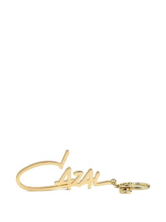 Cazal logo-plaque keyring - unisex - Metal - One Size - Gold