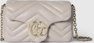Gucci GG Marmont Mini Shoulder Bag, Grey, Leather