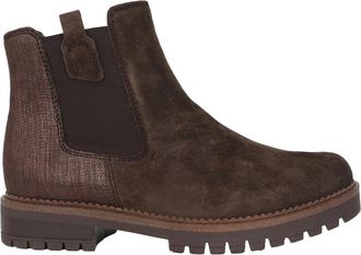 Gabor Comfortabele Bruine Su&egrave;de Enkellaars - Dames - Chelseaboots - Bruin - 40 EU - Su&egrave;de - Schoenen