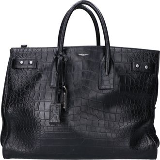 Saint Laurent Black Leather Tote Bag (Pre-Owned)