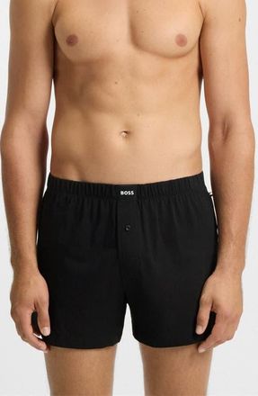 BOSS 2-Pack Knit Cotton Boxers in Black at Nordstrom, Size Xx-Large